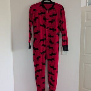 3/$30 Hatley moose print onesie pajamas